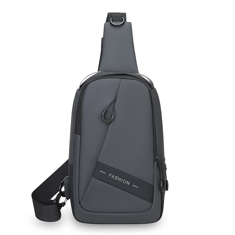 Cross-border new breast bag men's fashion casual business shoulder messenger bag youth large-capacity outdoor sports bag