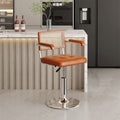 Medieval style bar chair high stool for homeadjustable rattan back chair bar front desk cashier rotate bar stool