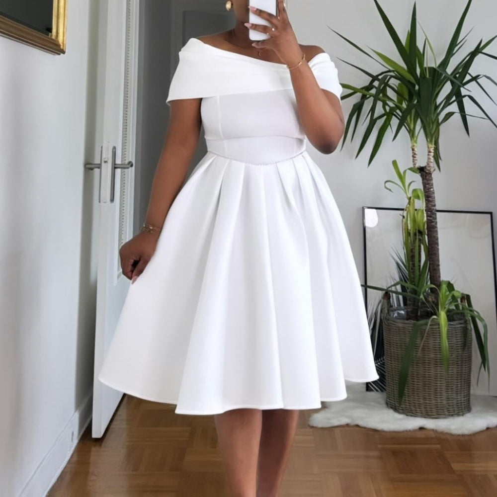 D622  cross-border european and american women's clothing summer off-the-shoulder sexy high-waisted maxi skirt party dress african dress