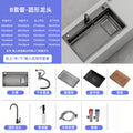 Kitchen sink large single slot 304 stainless steel sink basin thickened 5mm xiao mi grain sink single slot all-in-one