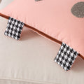 Multifunctional throw pillow quilt, cartoon cute embroidered sofa office single living room nap pillow quilt, dual-purpose
