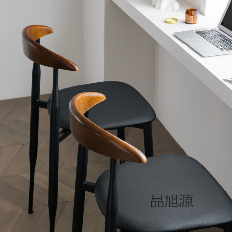 American bar loft wrought iron bar chair cafe milk tea shop personalized retro leather casual high stool home chair