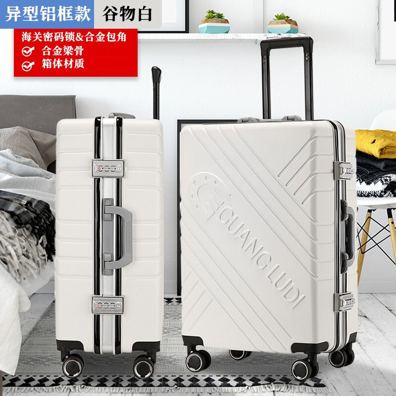 Men's and women's trolley cases, aluminum frame luggage, universal wheel 24 suitcases 20 boarding cases, password luggage manufacturers wholesale