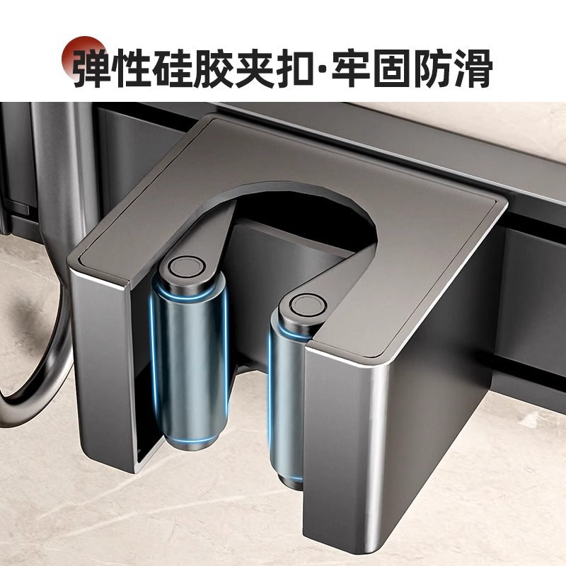 Toilet suction cup mop wall hanging clip bathroom non-punching artifact fixed hook buckle broom storage hanger