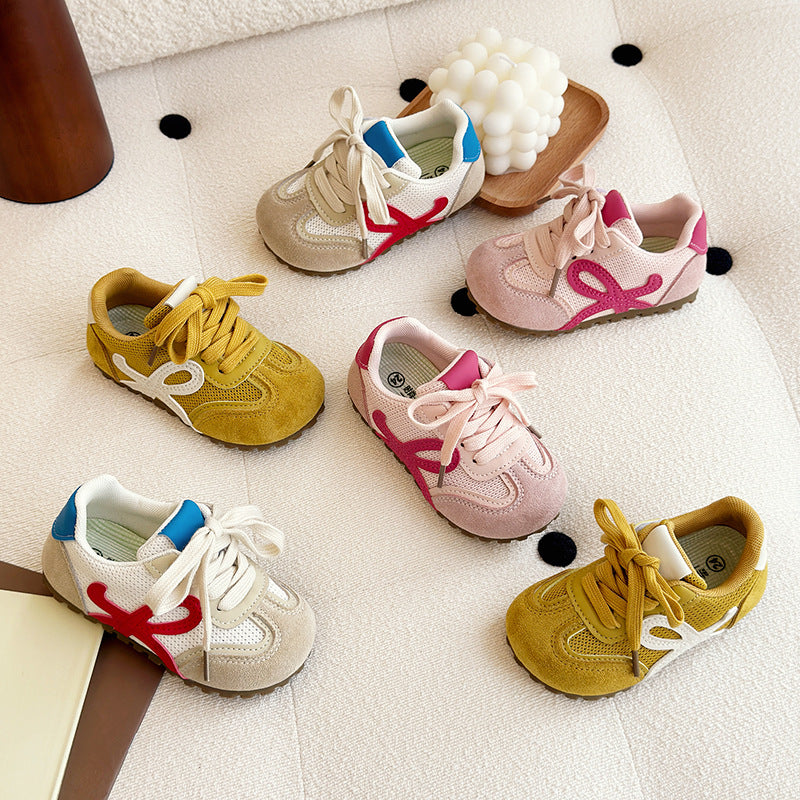 Children's Forrest Gump shoes 2025 spring and autumn new Korean version of girls breathable mesh sports shoes boys soft-soled running shoes