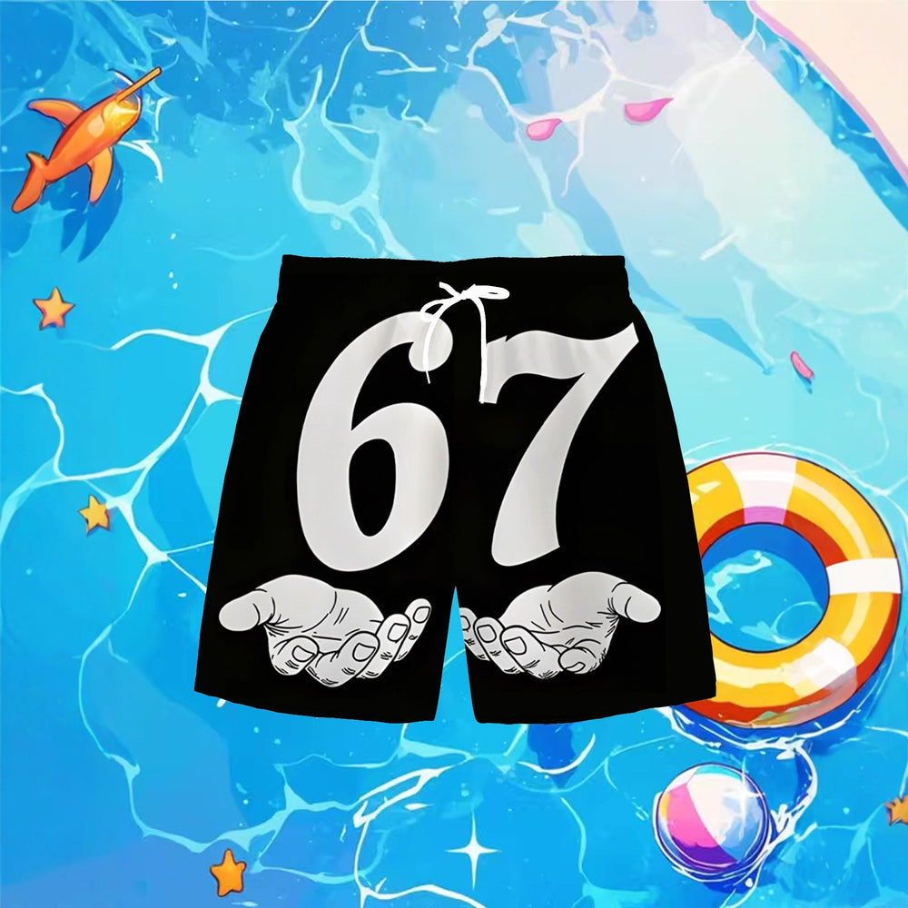 Boys' beach shorts and swim trunks for older kids, perfect for casual summer fun.