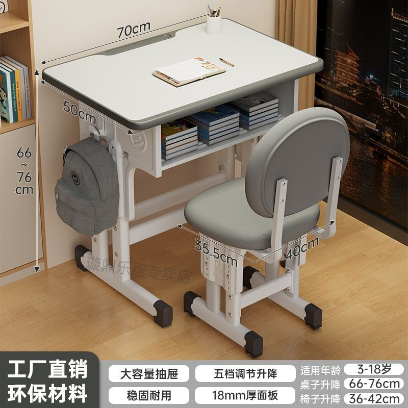 Computer desk home study desk adjustable height for elementary school students school desk and chair set dedicated writing desk for homework