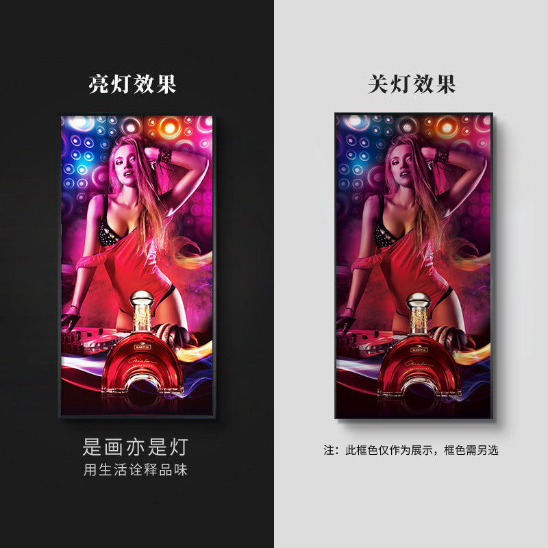 Bar decoration painting ktv dance hall clear bar box background wall ambient light painting hotel sexy beautiful woman hanging painting