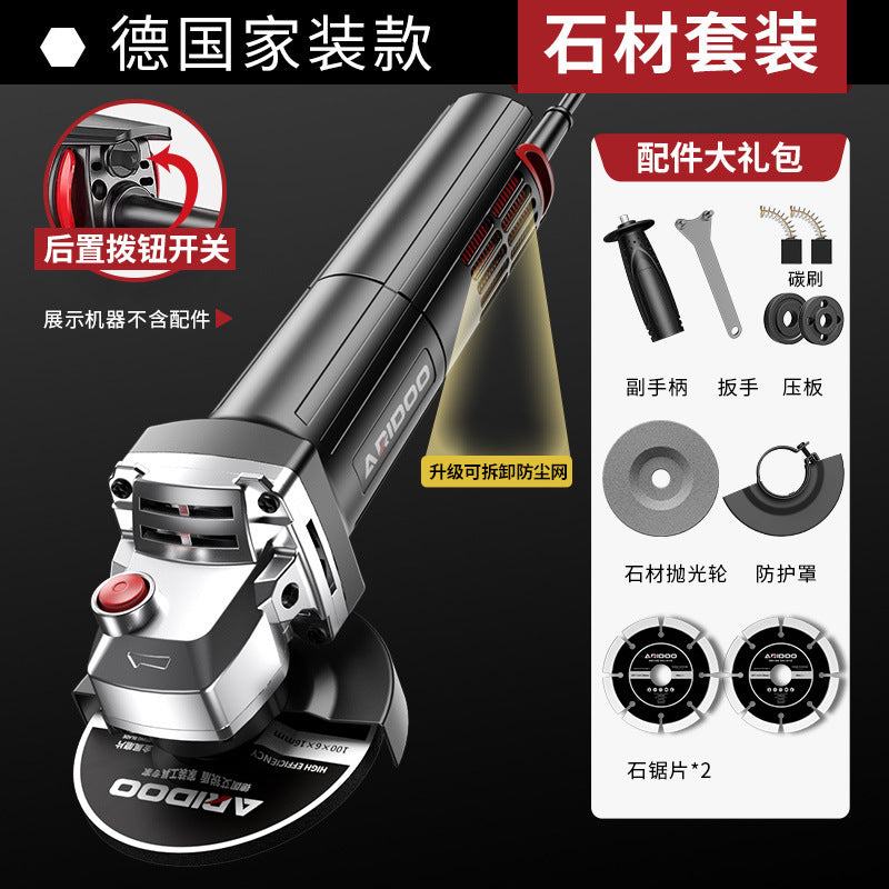 Airidun Angle Grinder Multifunctional Household Grinder Electric Hand Grinding Cutting Machine Handheld Polishing Machine