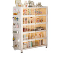 For home steel bookshelf all-in-one wall-mounted transparent glass bookcase dustproof with door figure cabinet iron storage display cabinet