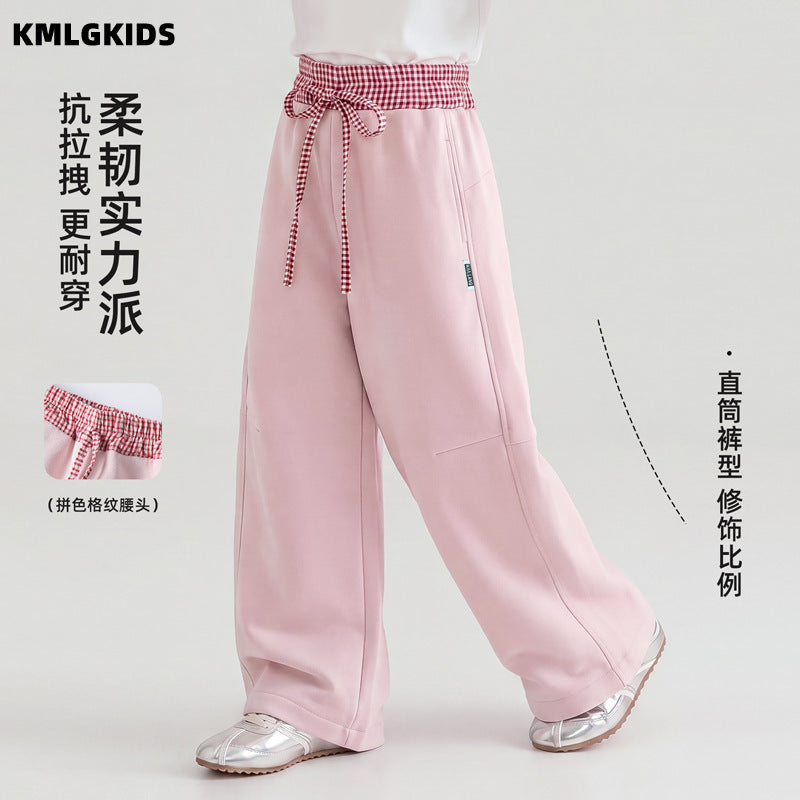 Girls' casual straight-leg sweatpants - new autumn  collection: stylish, cute, and sweet for little girls