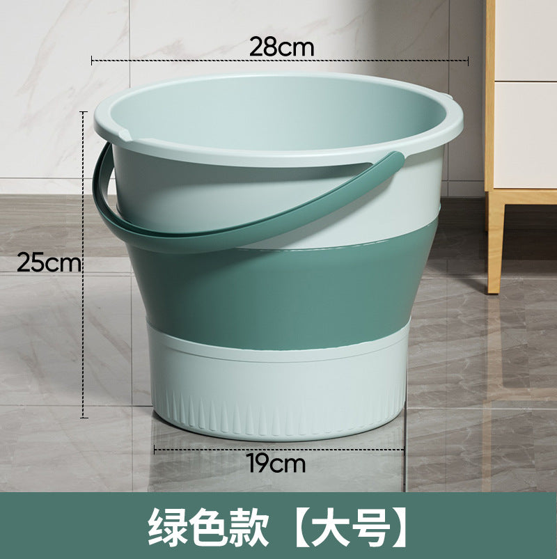 Collapsible water bucket - outdoor fishing bucket, available in small and large sizes, car travel, car wash bucket, portable thickened handheld plastic bucket for home use
