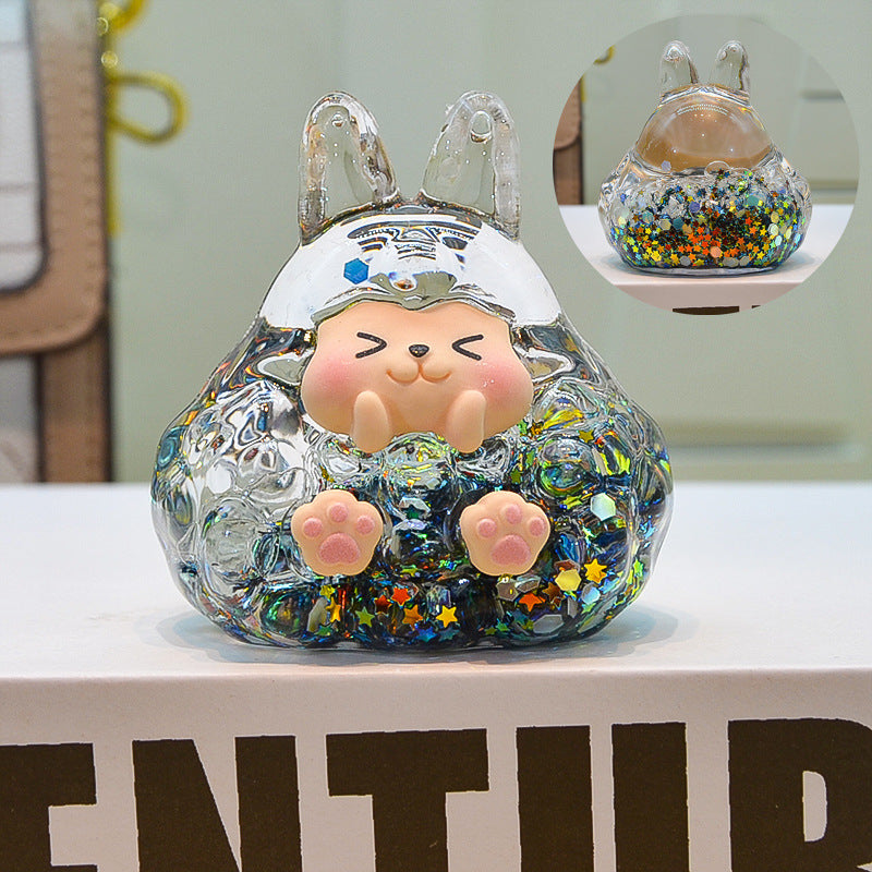 oversized three-dimensional quicksand KIKI shopping mall blind box figure desktop ornament car pendant DIY jewelry accessories