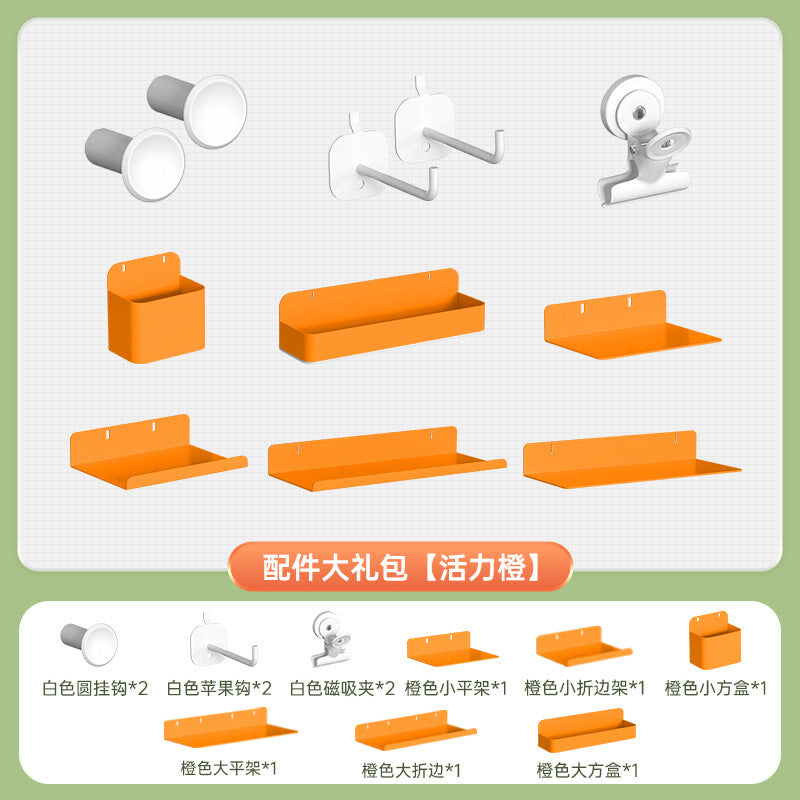 【perforated pegboard shelving】multi-tier shelving unit bookshelf kitchen storage rack shoe rack side panel steel shelving