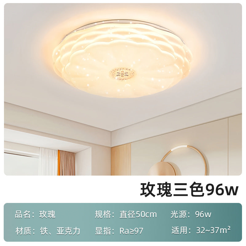 Bedroom light modern simplicity 2025 new ceiling light cream wind Internet celebrity romantic starry sky master bedroom lighting