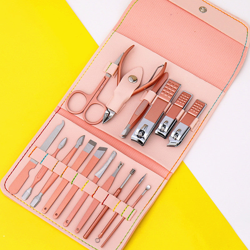 New nail art set manicure kit 7-piece logo pedicure scissors care tools gift set