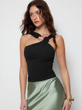 cross-border women's summer new arrival: halter neck backless top - elegant, slim-fitting, sleeveless tank top for women