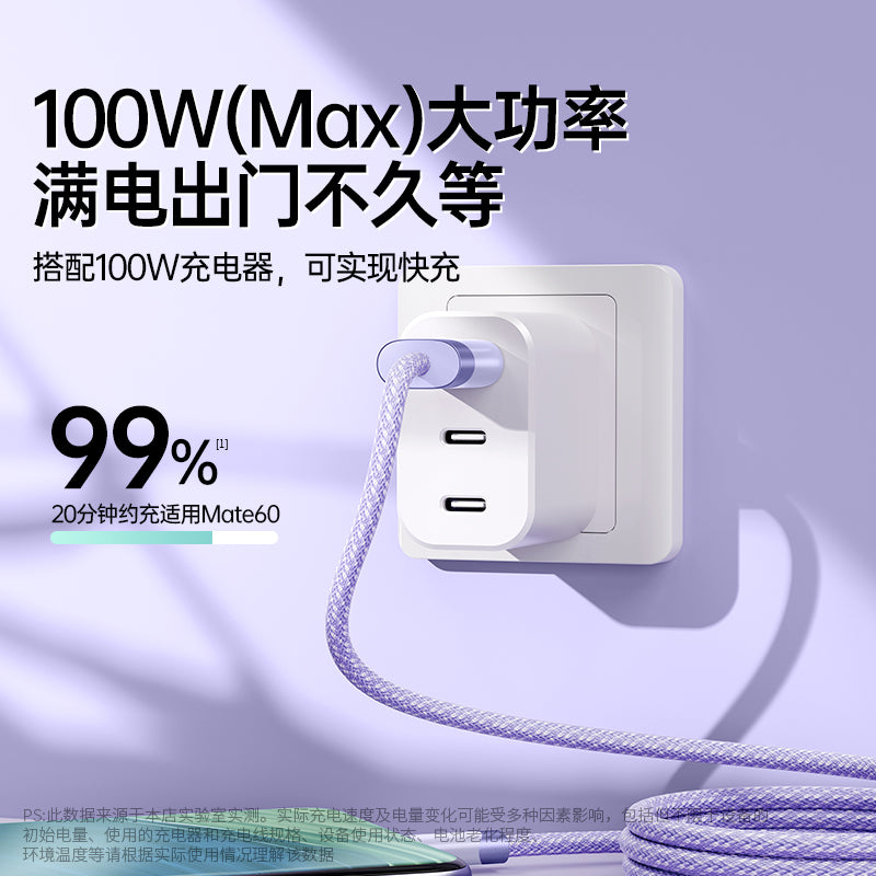 Colorful macaron braided pd60w charging cable, compatible with apple iphone 15 and iphone 16, apple fast charging data cable