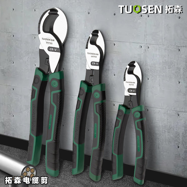 Tuosen cable scissors, electrical wire strippers, wire clippers, manual cutting, wire strippers, crimping pliers, industrial grade cable clippers