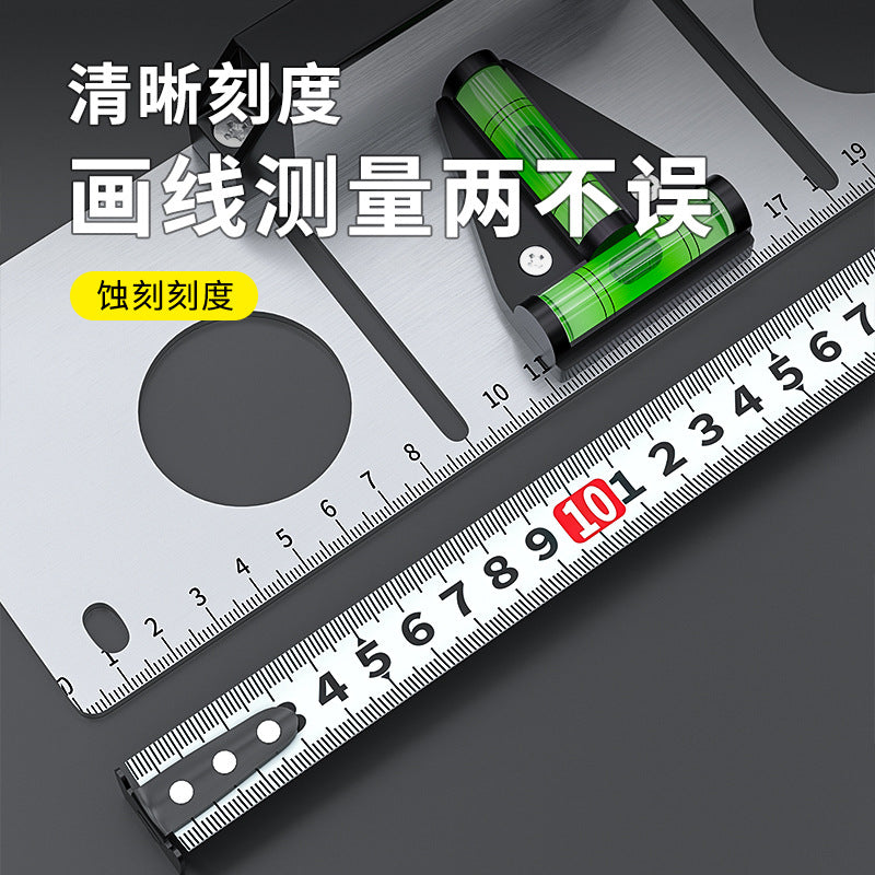 Hydropower line drawing tool Hydropower slotting line drawing 86 Bottom box Opening positioning mold Special scribing aid ruler