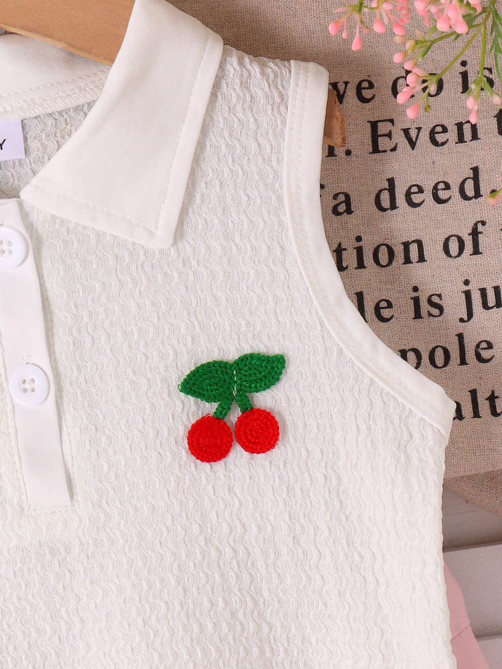 Kids clothing cross-border  fashion children's clothing new arrival kids white vest pink skirt