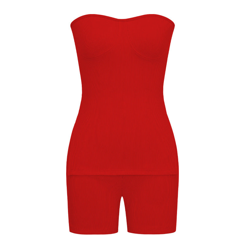Amazon fashion cross-border knitting pit cross-border independent station  autumn pure color fashion casual suit
