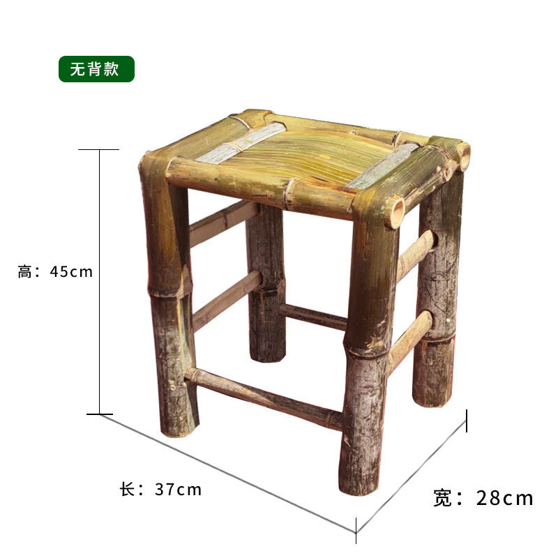 Bamboo chair, bamboo table, bamboo stool, back chair, handmade for homekids small bamboo stool, woven jiangxi rural old-fashioned bamboo chair and stool