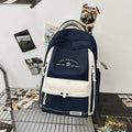 2025 new forest-inspired, high-style, large-capacity, durable, color-blocked backpack for middle and high school students, college students, and travel