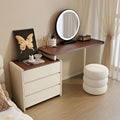 Bedroom dressing table  new walnut chinese cream style modern minimalist chest of drawers integrated makeup computer desk