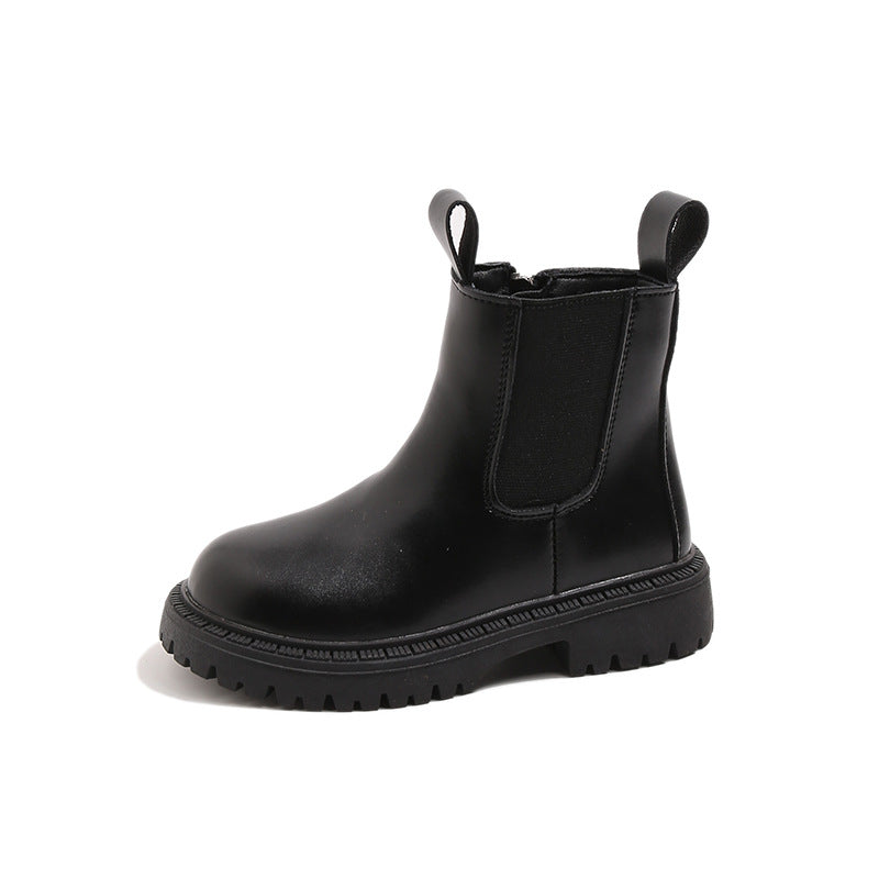 ins British Martin boots 2025 autumn and winter new Korean version girls velvet cigarette boots boys platform short boots