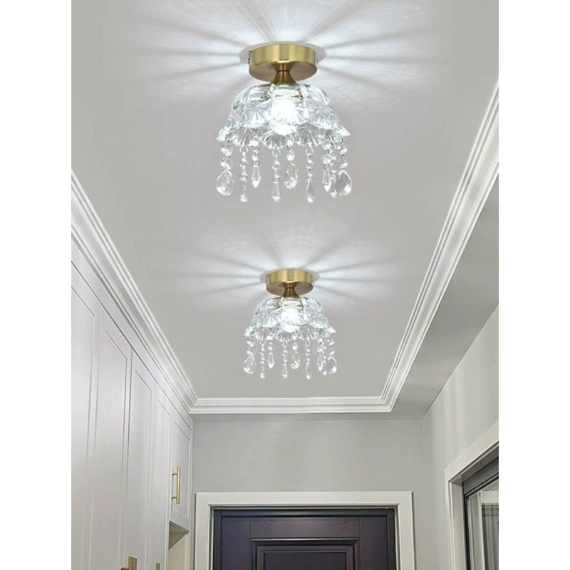 Aisle light corridor light led modern casual cream frenchaccessible luxury crystal light entrance porch balcony ceiling light