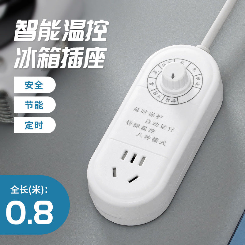 Smart refrigerator power strip - energy saving, timer, and temperature control for home, dorm, and commercial use