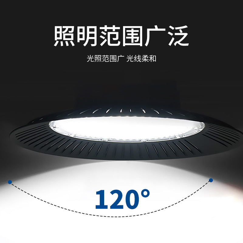LED black waterproof UFO lens flying saucer high bay light, high power plant light, gymnasium swimming pool lighting