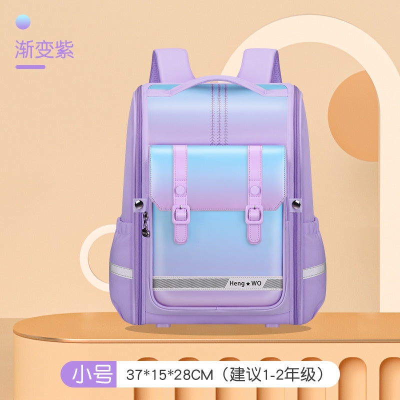 Elementary school backpack for boys and girls, large capacity, pressure-reducing, spine-protecting all-in-one backpack for grade 3