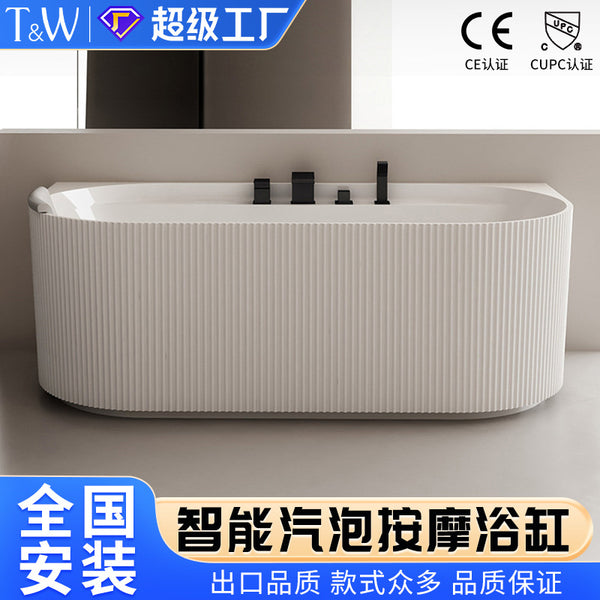 Travel Acrylic Jacuzzi Household Freestanding Heated Surf Bubble Intelligent Thermostatic Spa Bath