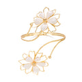 Fashion armband fashioncut out dripping oil flower bracelet asymmetrical leaf entangled stylish open hand jewelry for women wholesale
