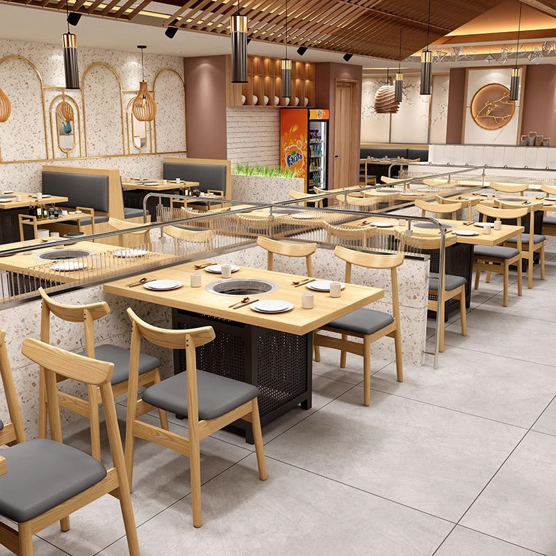 Customized hot pot shop plate deck sofa simple milk tea dessert shop buffet coffee western restaurant table chair combination