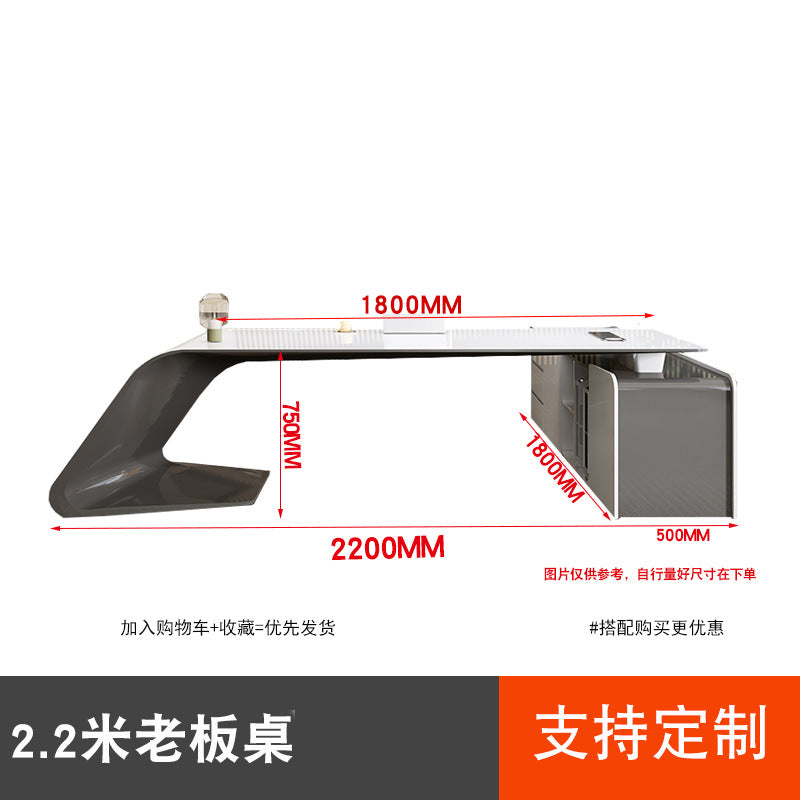Accessible luxury paint boss table creative office desk casual modern manager table president office desk table and chair combination