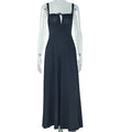 European and american style ins cross-border mid-length corset dress with flowy slit and tie detail - women's casual outing dress