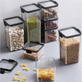 Kitchen snap-seal jars, household food-grade storage containers, transparent medicinal herb plastic airtight boxes, spice storage boxes