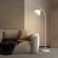 Cream petal full spectrum floor lamp - stepless dimming smart eye-care lighting for living room, bedside table, study, and bedroom