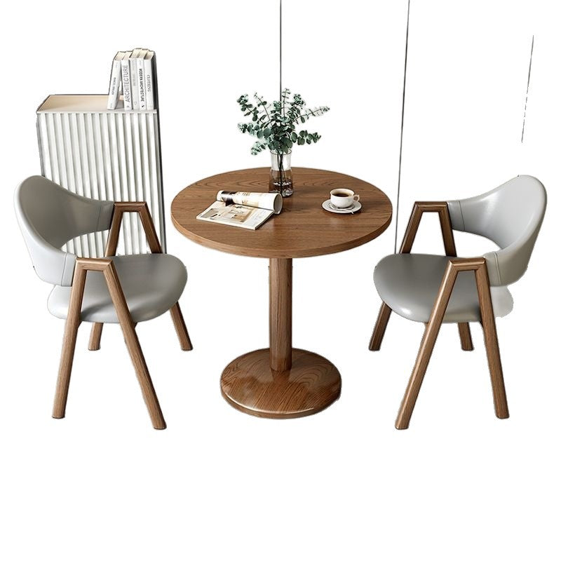 Scandinaviancasualcasual small apartment reception negotiation table milk tea coffee shop table and chair combination modern dining chair small coffee table