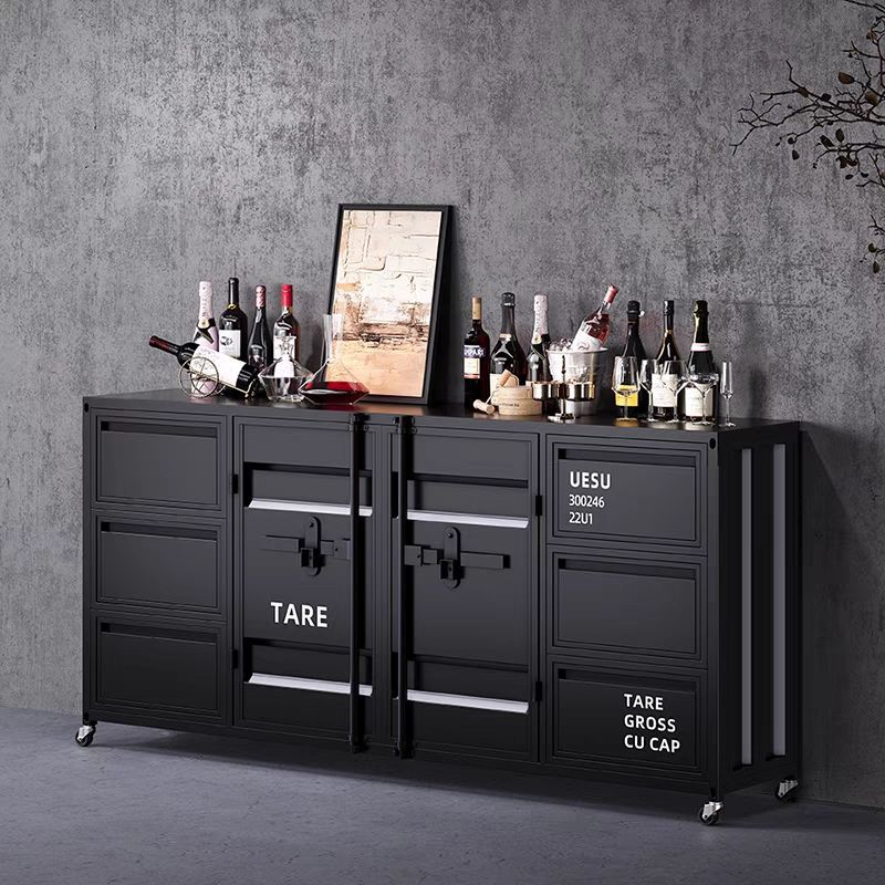Iron storage cabinet industrial style sideboard tea cabinet locker restaurant storage multifunctional cupboard dining cabinet