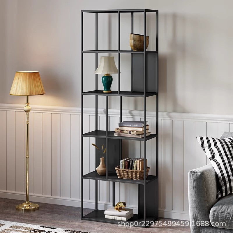American wrought iron partition shelf bookshelf floor-to-ceiling multi-layer storage design is suitable for living rooms and offices