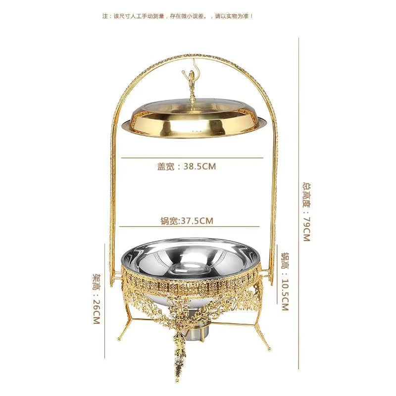 Modern 8l stainless steel buffet warmer - commercial banquet chafing dish set - wholesale hotel tableware