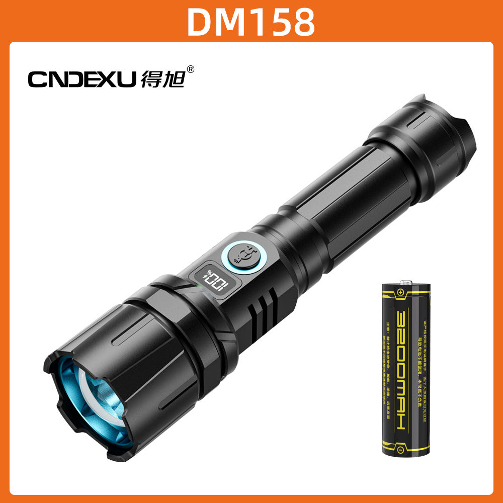 Cross-border charging super bright flashlight outdoor long-distance shooting household small emergency light portable mountaineering mini strong light flashlight