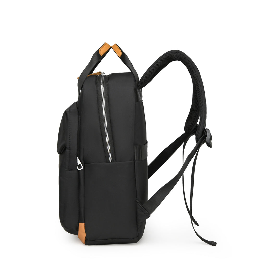 New large-capacity simple travel backpack, lightweight and trendy college student schoolbag, fashionable business commuter backpack.