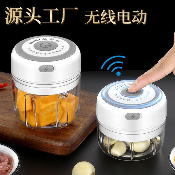 Mini wireless electric garlic masher, garlic puller, garlic puree artifact, garlic puree machine, garlic press, garlic machine, garlic stirrer
