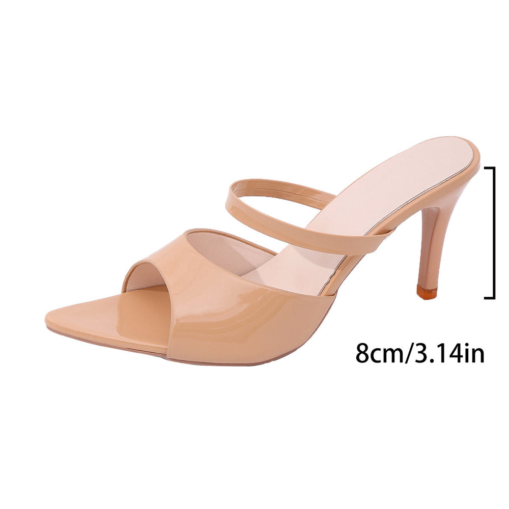 plus sizefashion style one-piece stiletto slippers for women 2026 summer new arrivalcasual pointed toe sandals for women