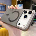 Ultra-thin pc hard case with magnetic attachment, matte ice mist finish, compatible with iphone 17, iphone 16, iphone 15, iphone 13 pro max - premium quality
